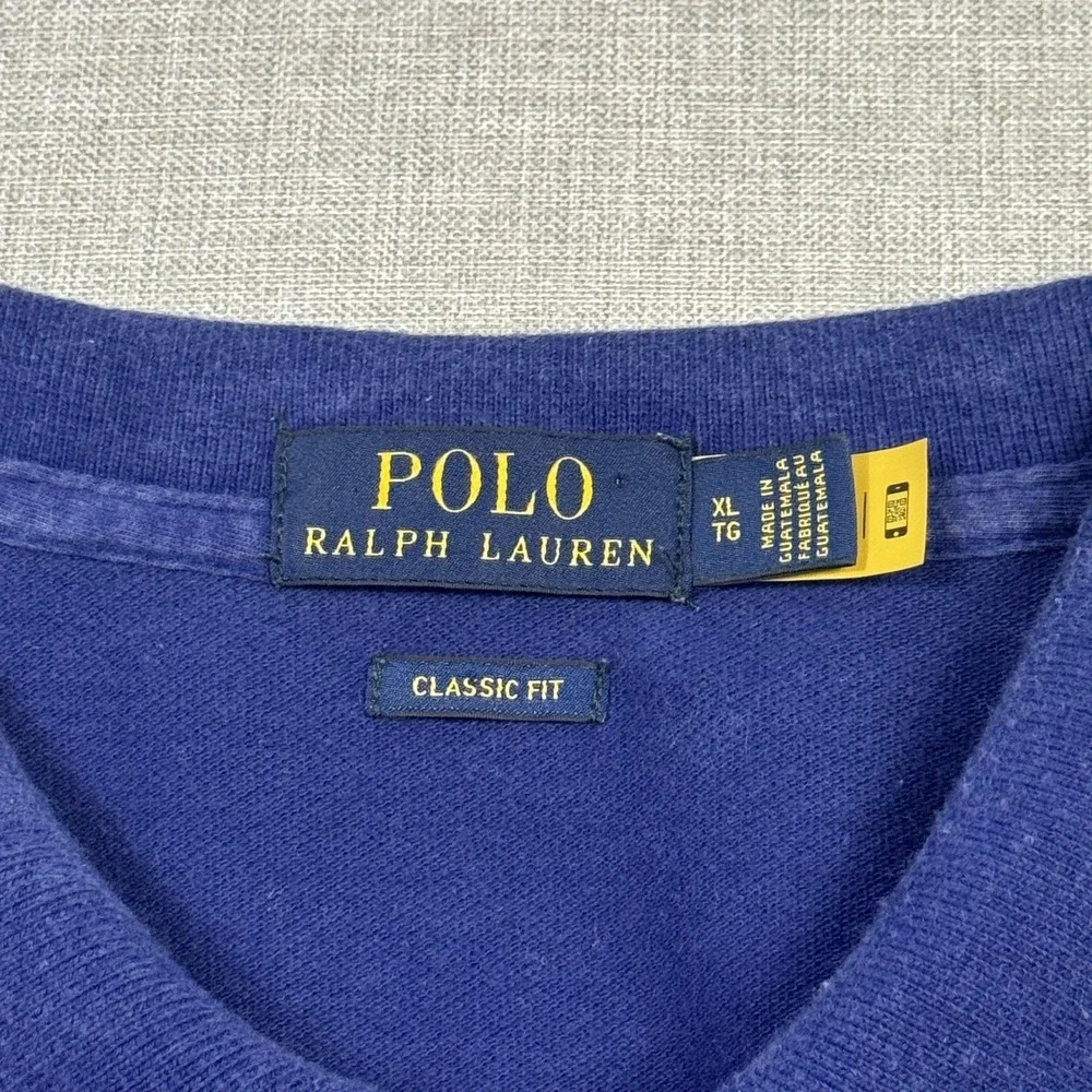 Polo Ralph Lauren Polo‎ Shirt Mens XL Blue Embroidered Logo Cotton Collared